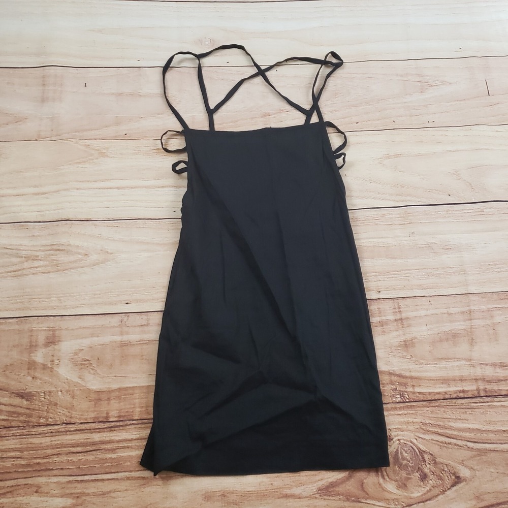 Frame and Partners Dress Womens 2 Black Tank A-line Sleeveless Strapy Ladies